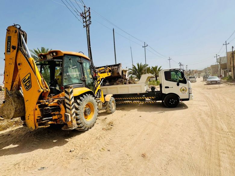 أعمال متواصلة لإنجاز شارع الكص الشمالي ورفع كفاءة شبكة الطرق في قضاء الهندية