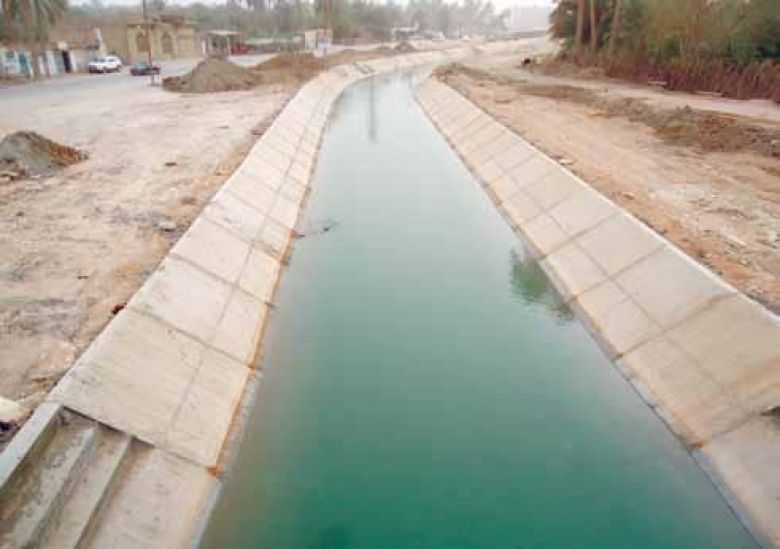 الموارد المائية بكربلاء تنفذ المرحلة الأخيرة لتبطين نهر الحسينية