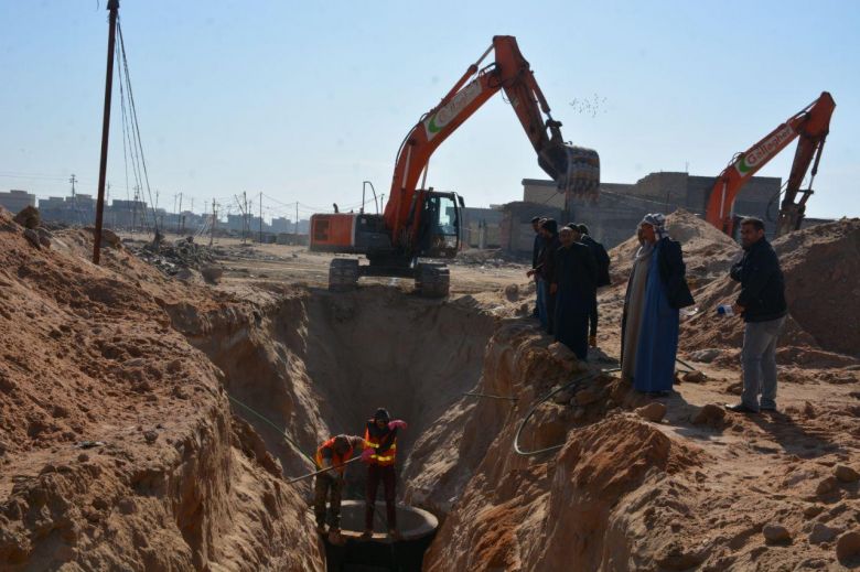 مديرية مجاري كربلاء تنفذ مشروع تجهيز شبكات مجاري للأحياء السكنية