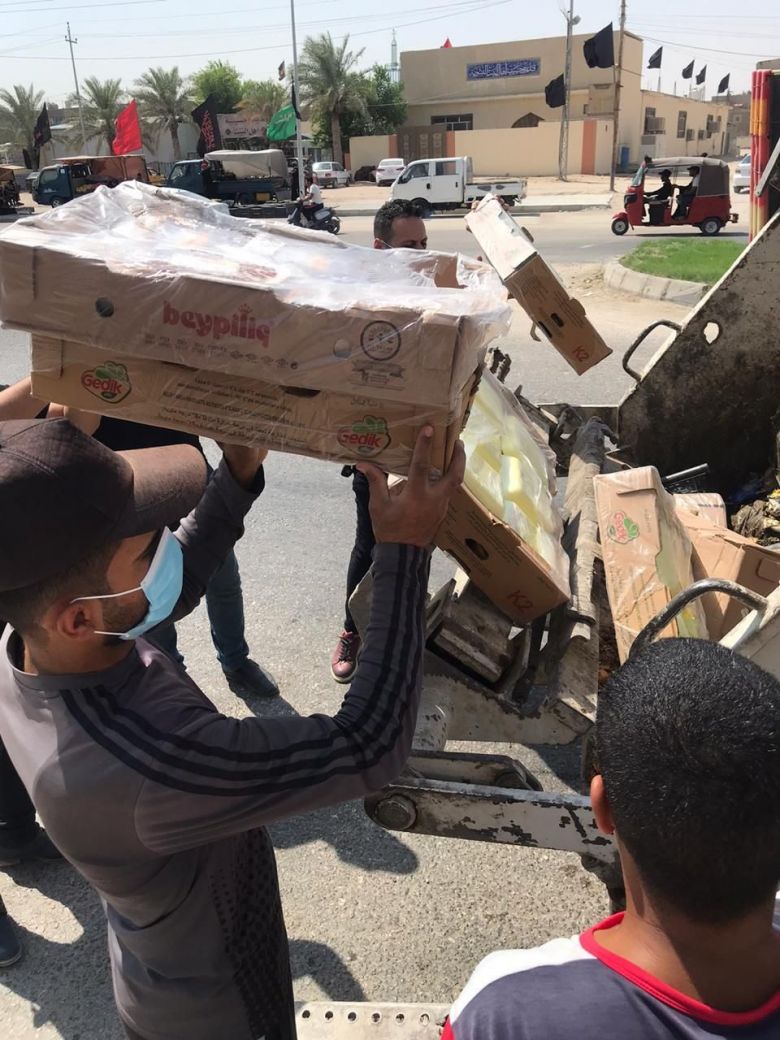 صحة كربلاء تواصل ضبط واتلاف مواد غذائية غير صالحة للاستهلاك  البشري