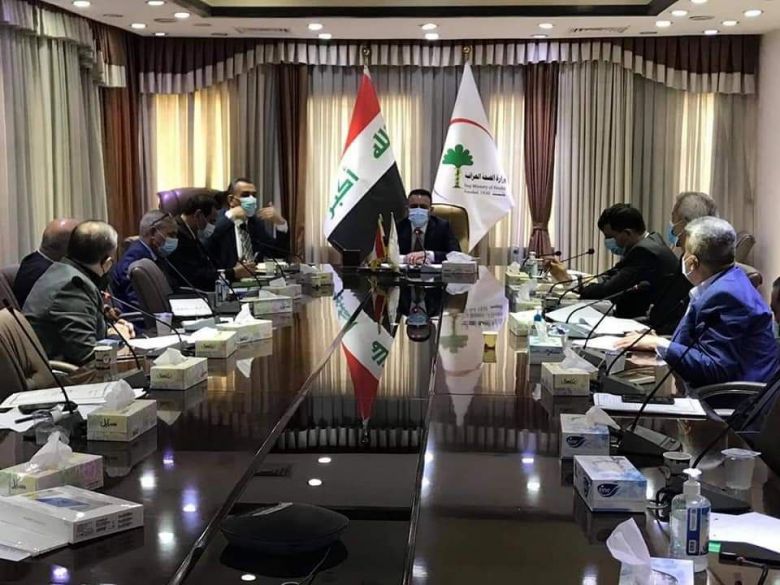 وزارة الصحة والبيئة العراقية تعقد اجتماعا ومؤتمرا صحفيا لدعم خطة الزيارة الاربعينية