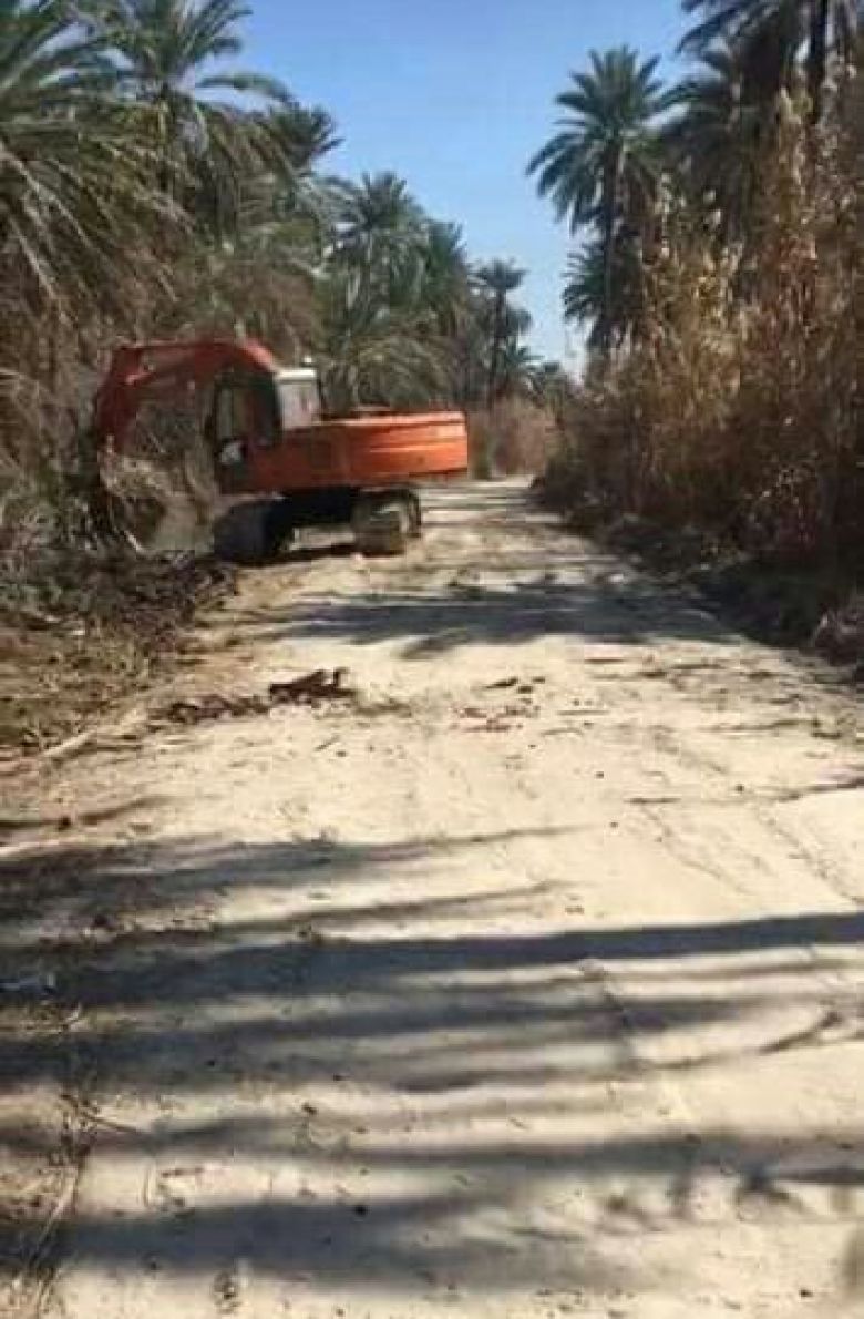 طرق وجسور كربلاء تستأنف العمل  بمشروع طريق السكة_ مدرسة السبطين في قضاء الحسينية