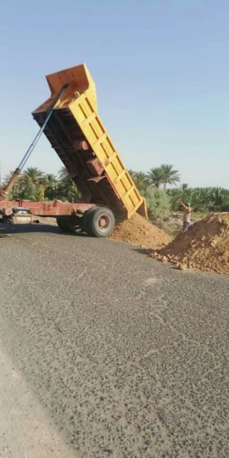 طرق وجسور كربلاء تستأنف العمل بمشروع الطريق الحولي ( المالح) في قضاء عين التمر