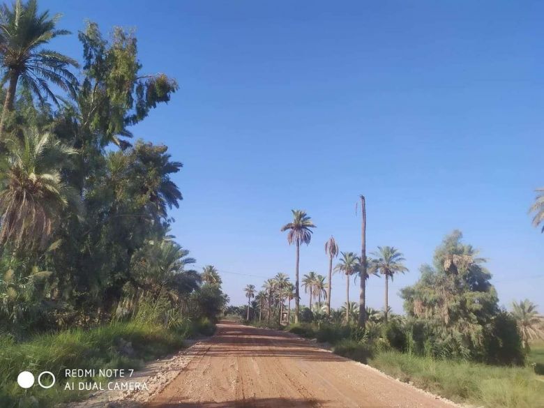 قائم مقام الجدول الغربي يعلن عن تنفيذ طريق الباشية الرابط 