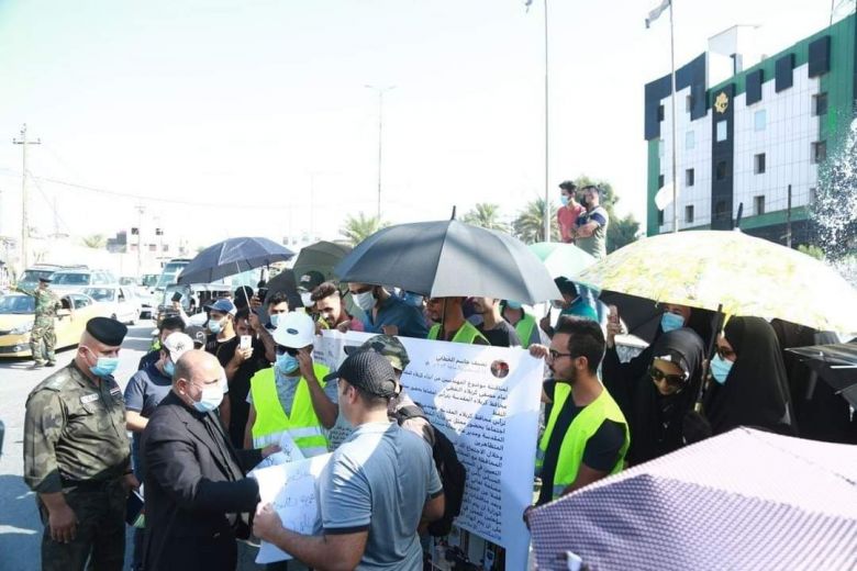 بعد اطلاعه على مطالب المهندسين المتظاهرين, محافظ كربلاء المقدسة يطالب وزارة النفط بالوفاء بوعودها