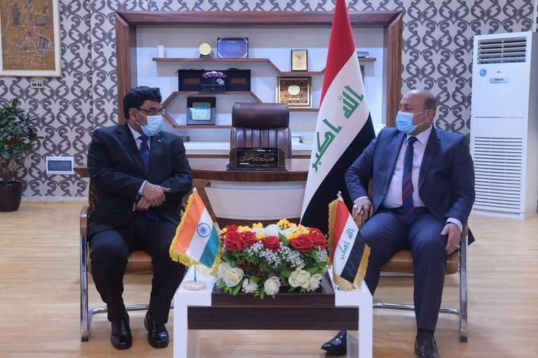 محافظ كربلاء المقدسة يلتقي السفير الهندي في العراق لبحث سبل التعاون بين الجانبين