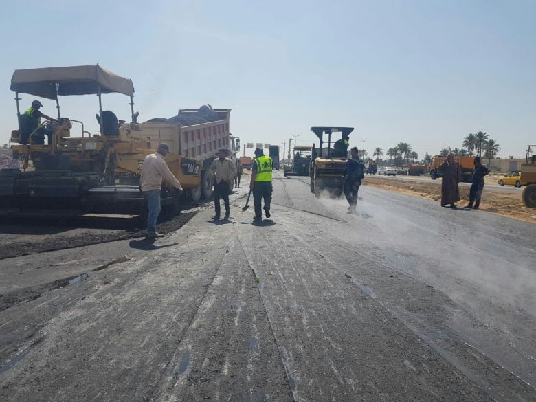 طرق وجسور كربلاء تواصل العمل بمشروع تقاطعات المجسرة  لمقتربات جسر الهندية