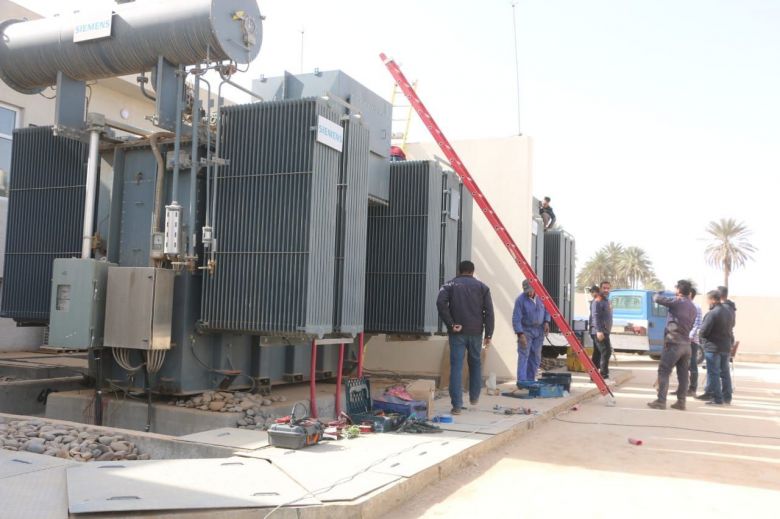 كهرباء كربلاء:انجاز محطة جديدة سعة(MVA31,5×2) لتسهم بفك اختناق التيار في المحافظة