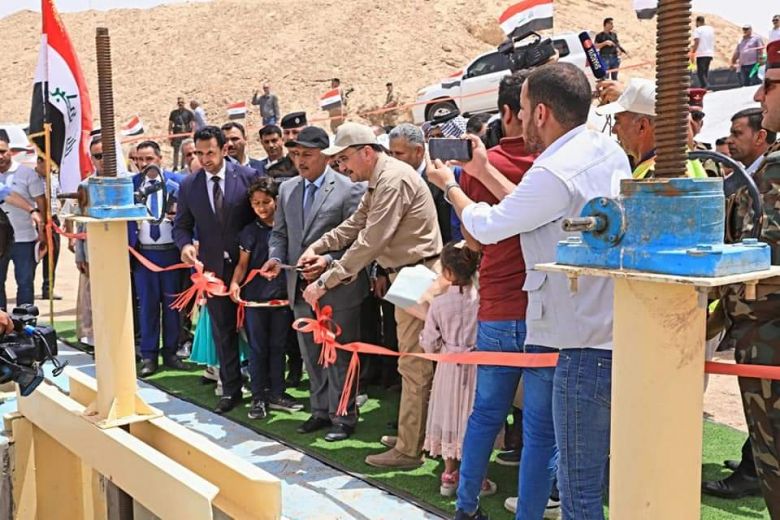 افتتاح مهرب بحيرة الرزازة في محافظة كربلاء