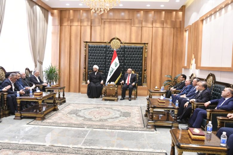وصول الامين العام لعصائب اهل الحق قيس الخزعلي الى كربلاء