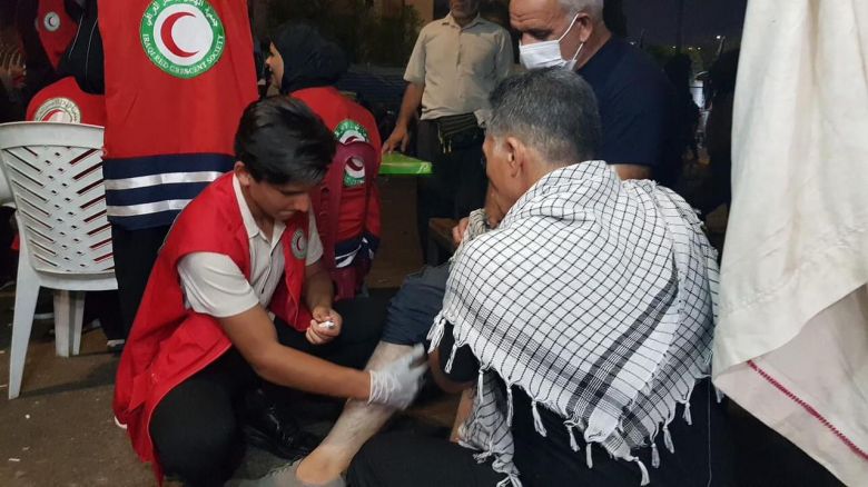 الهلال الأحمر يعلن عن خدماته الطبية والخدمية لزائري اربعينة الامام الحسين (ع)