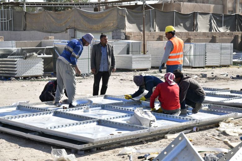 ماء كربلاء  تواصل اعمال صيانة وتأهيل مشروع ماء حي الحسين