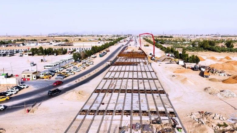 الرابط الجنوبي في كربلاء المقدسة يقترب من الاكتمال بنسبة إنجاز بلغت 77%